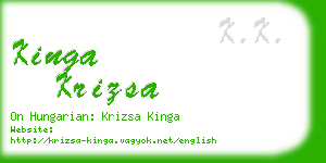 kinga krizsa business card